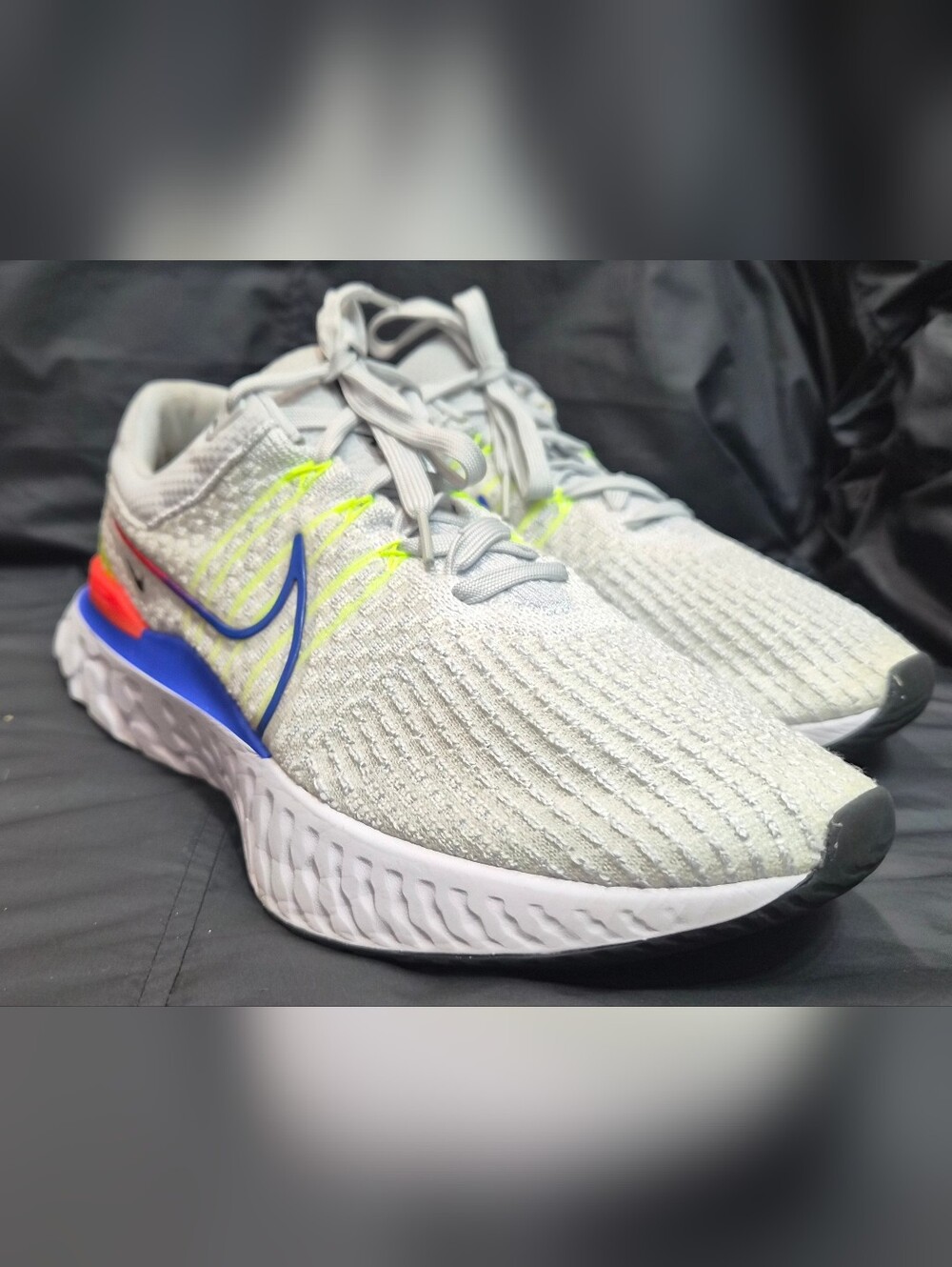 Men's Nike React Infinity Run Flyknit 3 "Platinum Racer Blue" Sz. 11.5